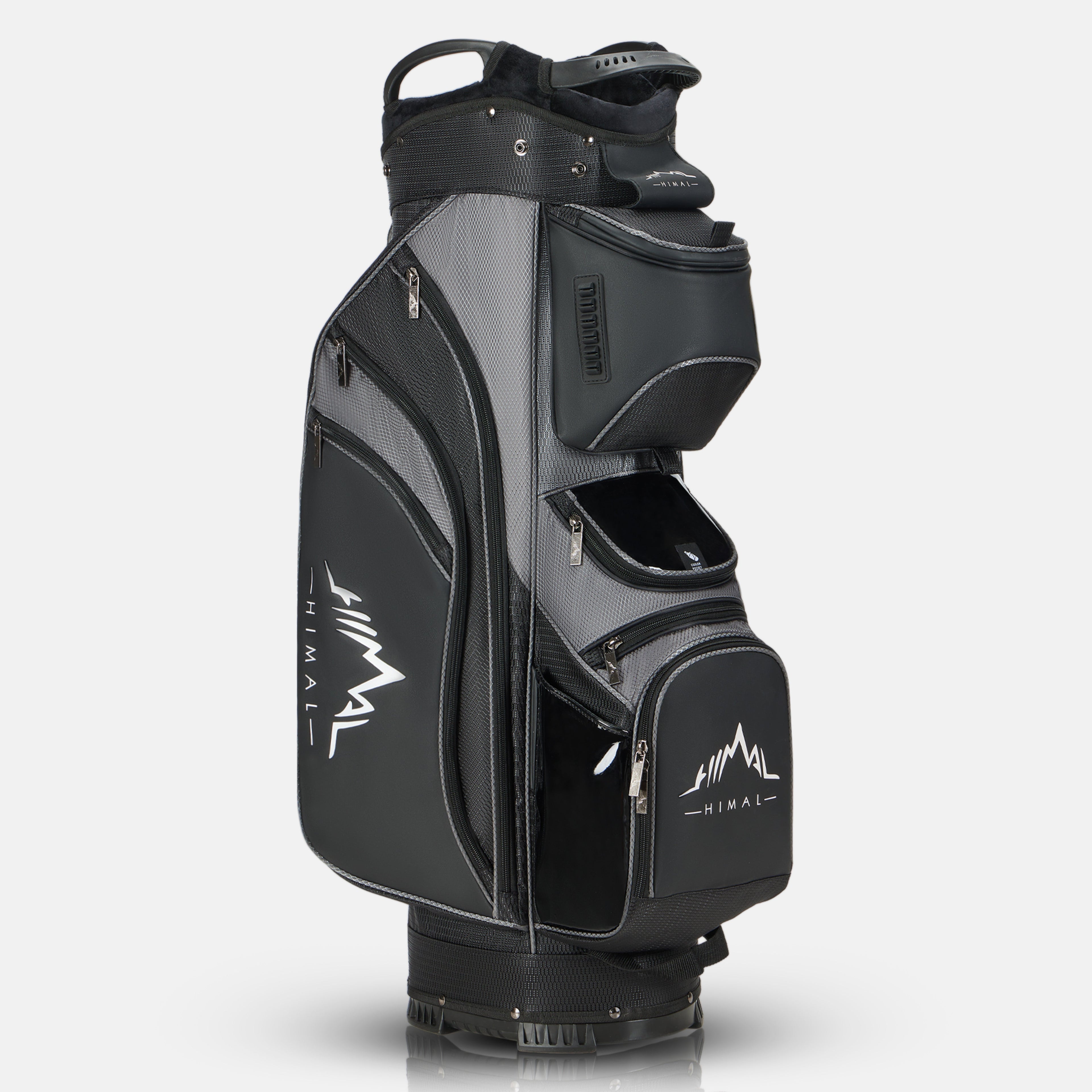 14-Way Golf Cart Bag with Full Length Divider-Black Grey